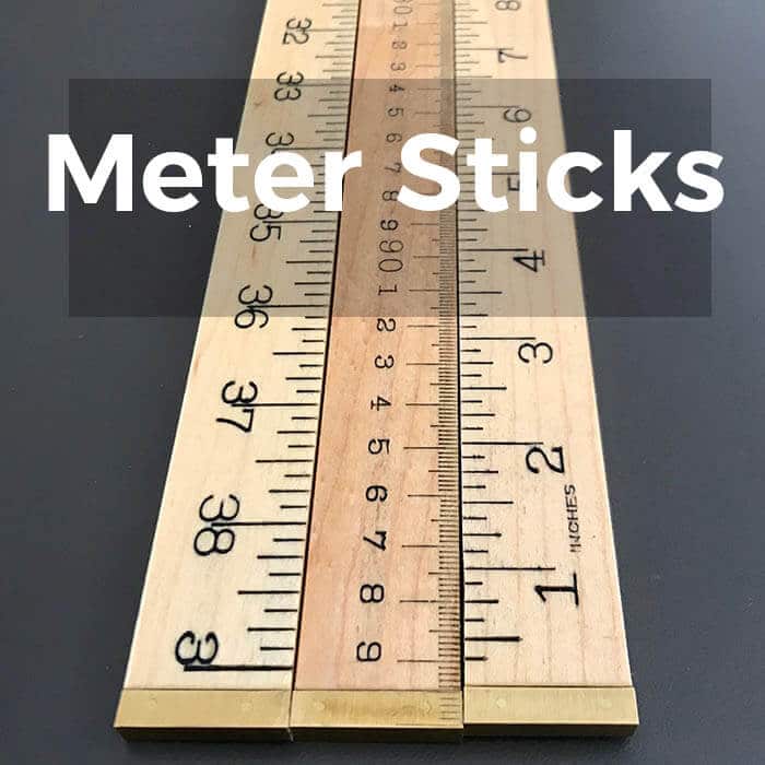 Meter Sticks in the Skowhegan Wooden Rule store